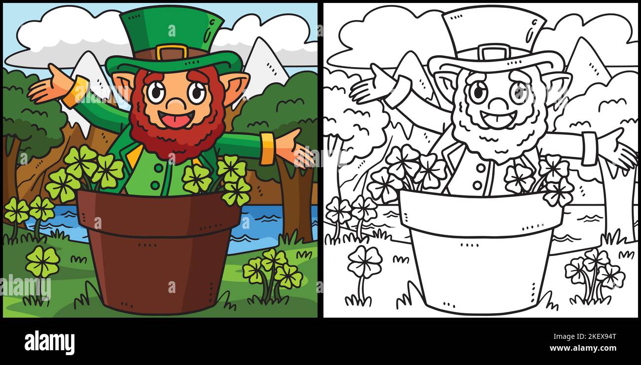 Saint Patricks Day Leprechaun Illustration Stock Vector Image & Art - Alamy