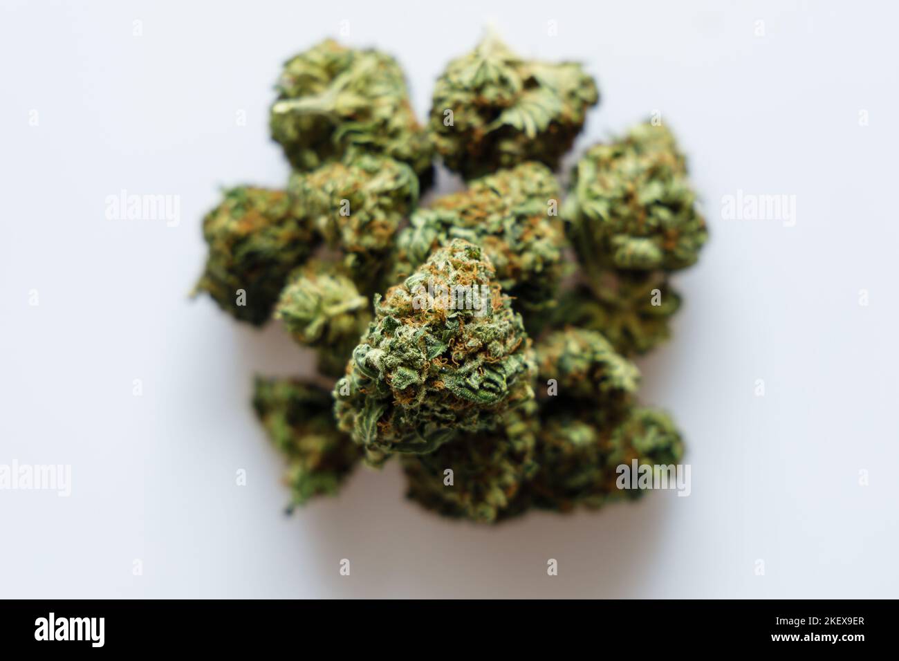 Cannabis flos, medical marijuana pile Stock Photo