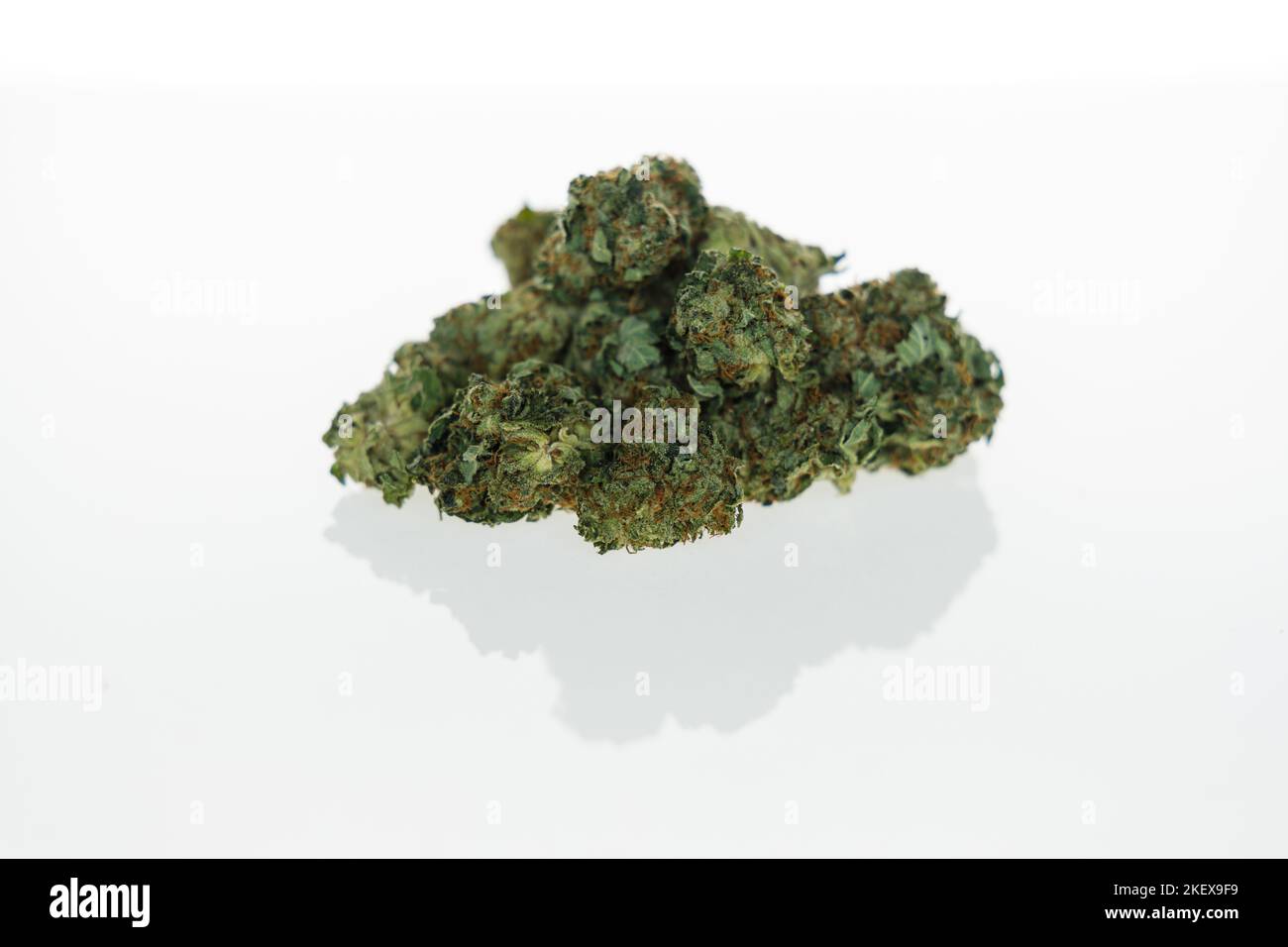 Cannabis flos, medical marijuana pile Stock Photo