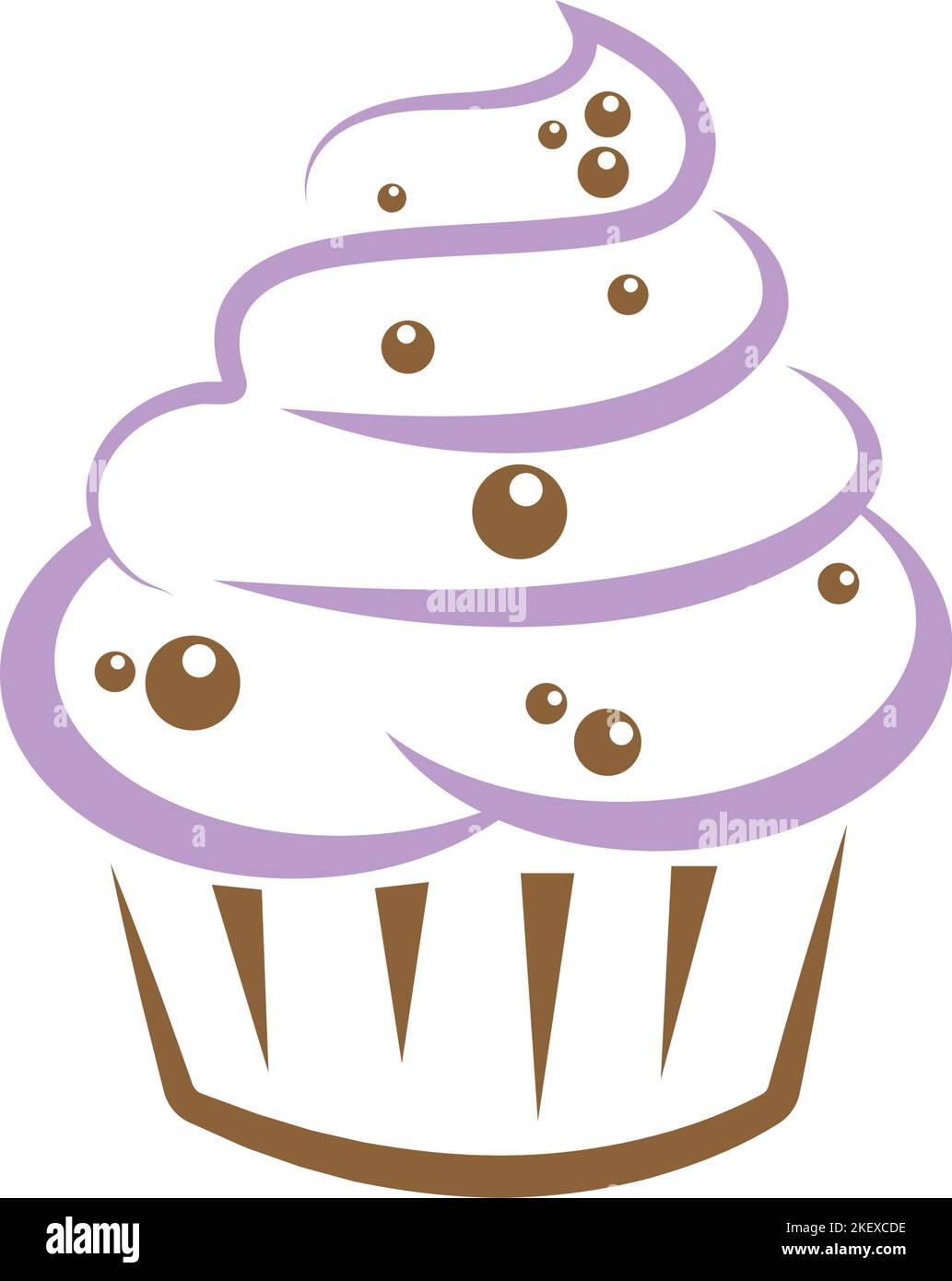 Cake icon logo design illustration Stock Vector