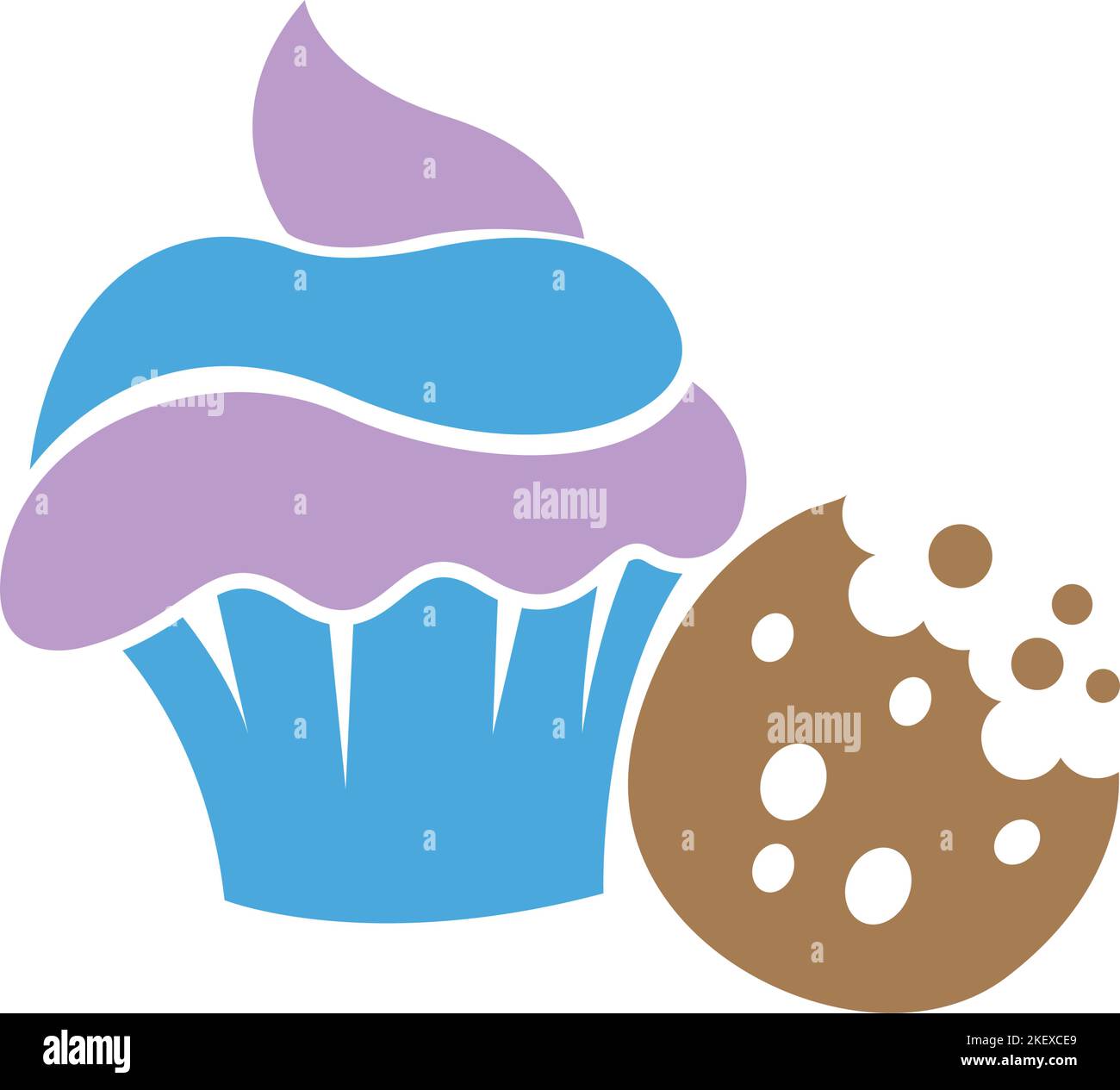 Cake icon logo design illustration Stock Vector