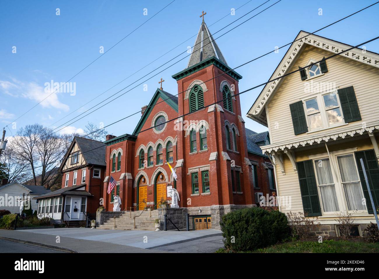 Cold Spring, NY USA Nov 12, 2022 Horizontal view of Our Lady of