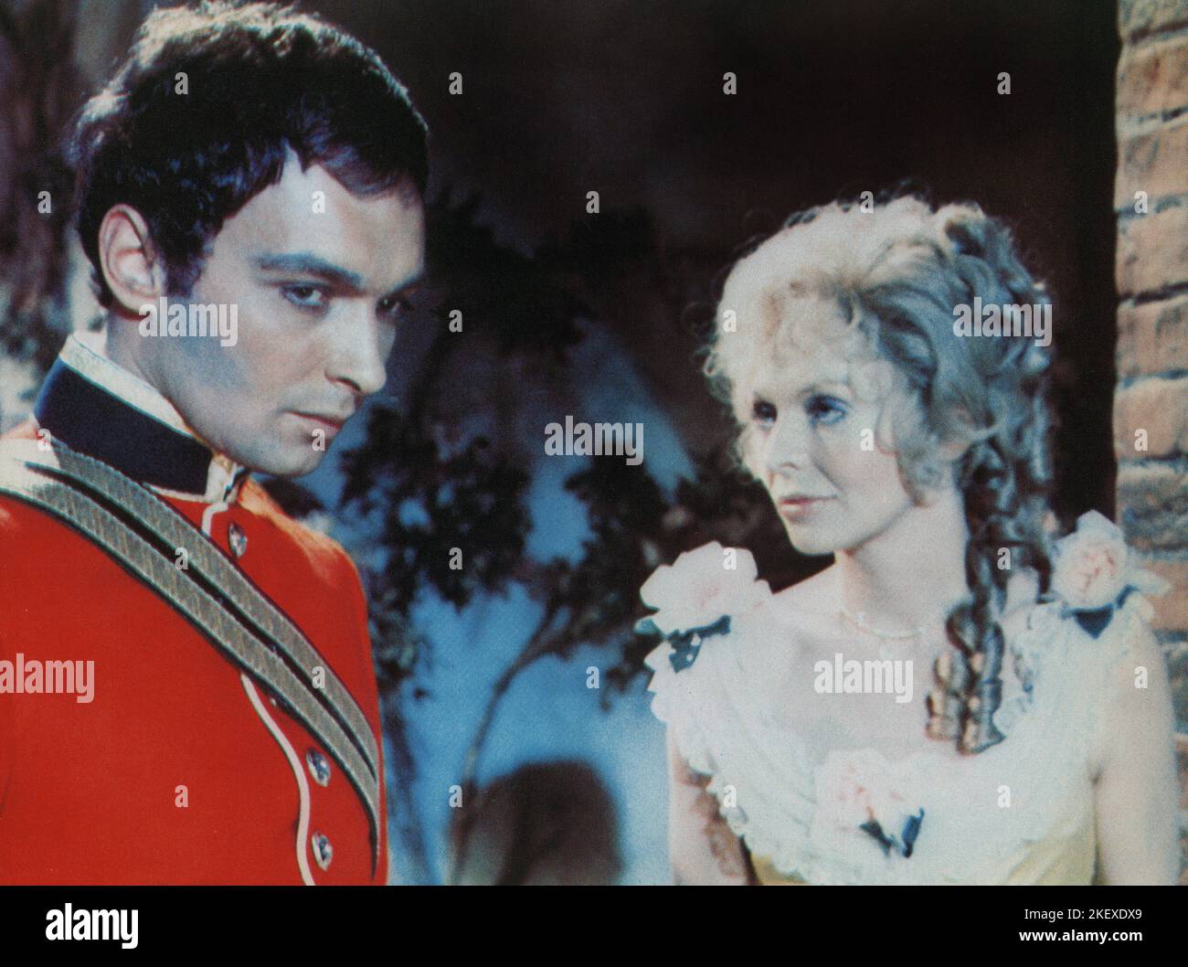 James Faulkner, Susannah York, on-set of the Film, "Conduct Unbecoming", British Lion Films, 1975 Stock Photo