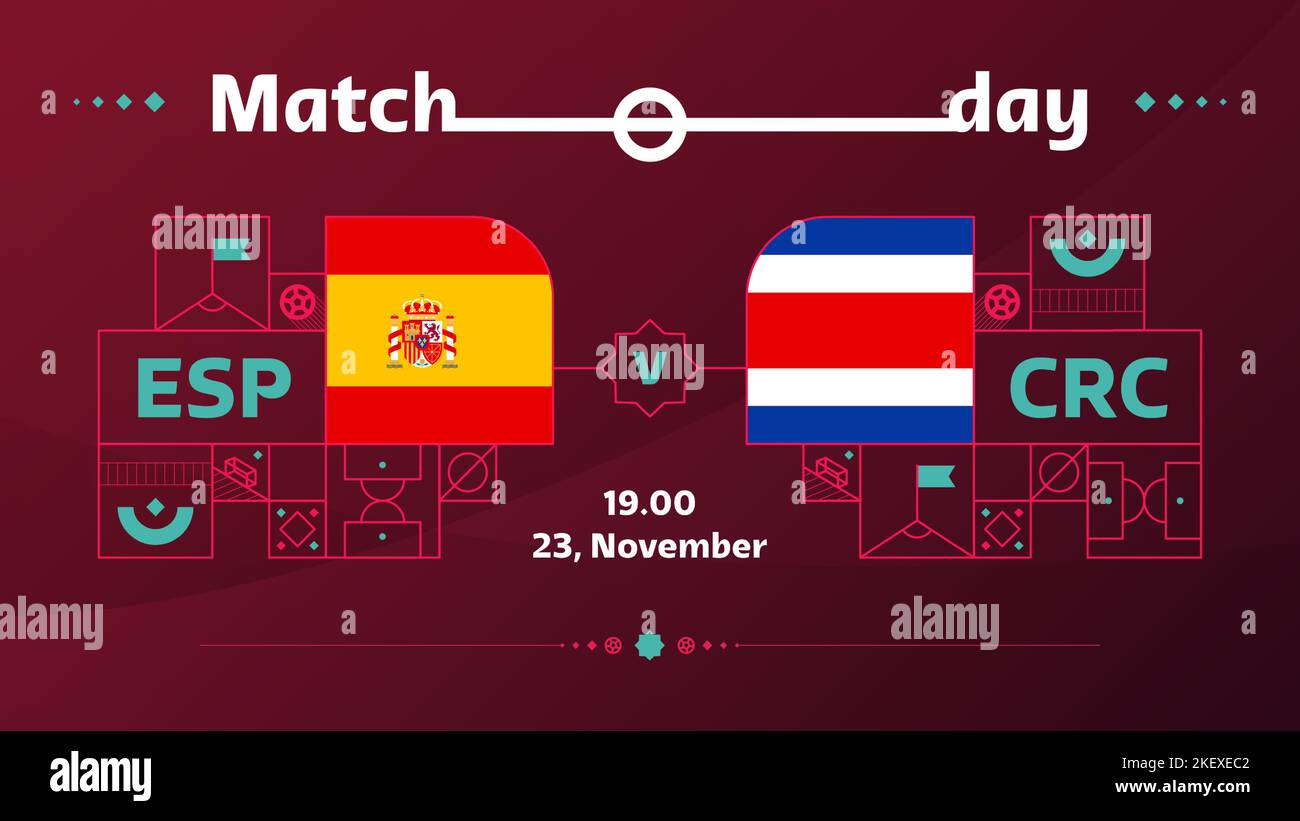 spain costa rica match Football 2022. 2022 World Football Competition