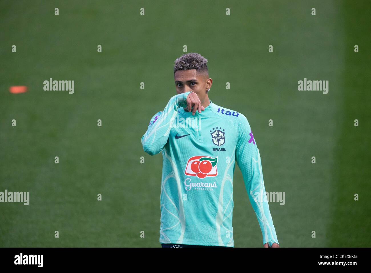 Raphinha of Brazil during the first day of trying of the Brazil