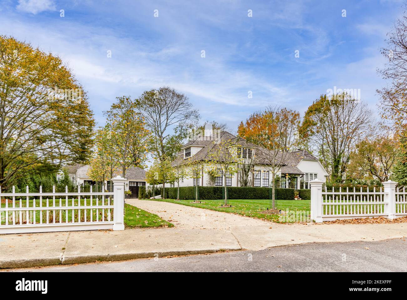 Sag Harbor village home located at 208 mian street, sag harbor, ny Stock Photo