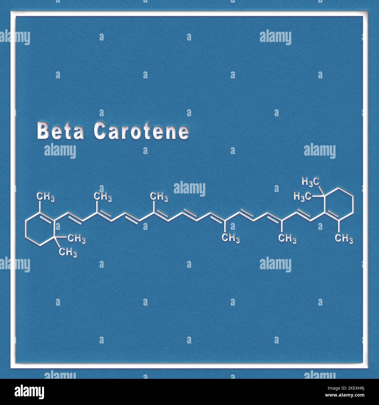 Beta Carotene, Structural chemical formula on a white background Stock Photo Alamy