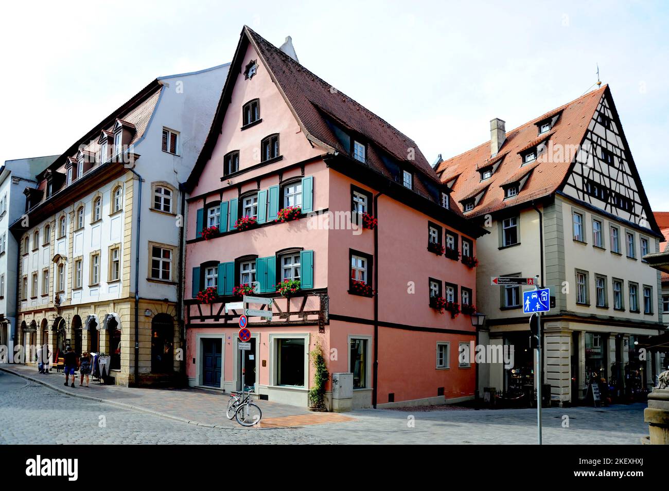 Half timberframed homes in the old German architectural style located
