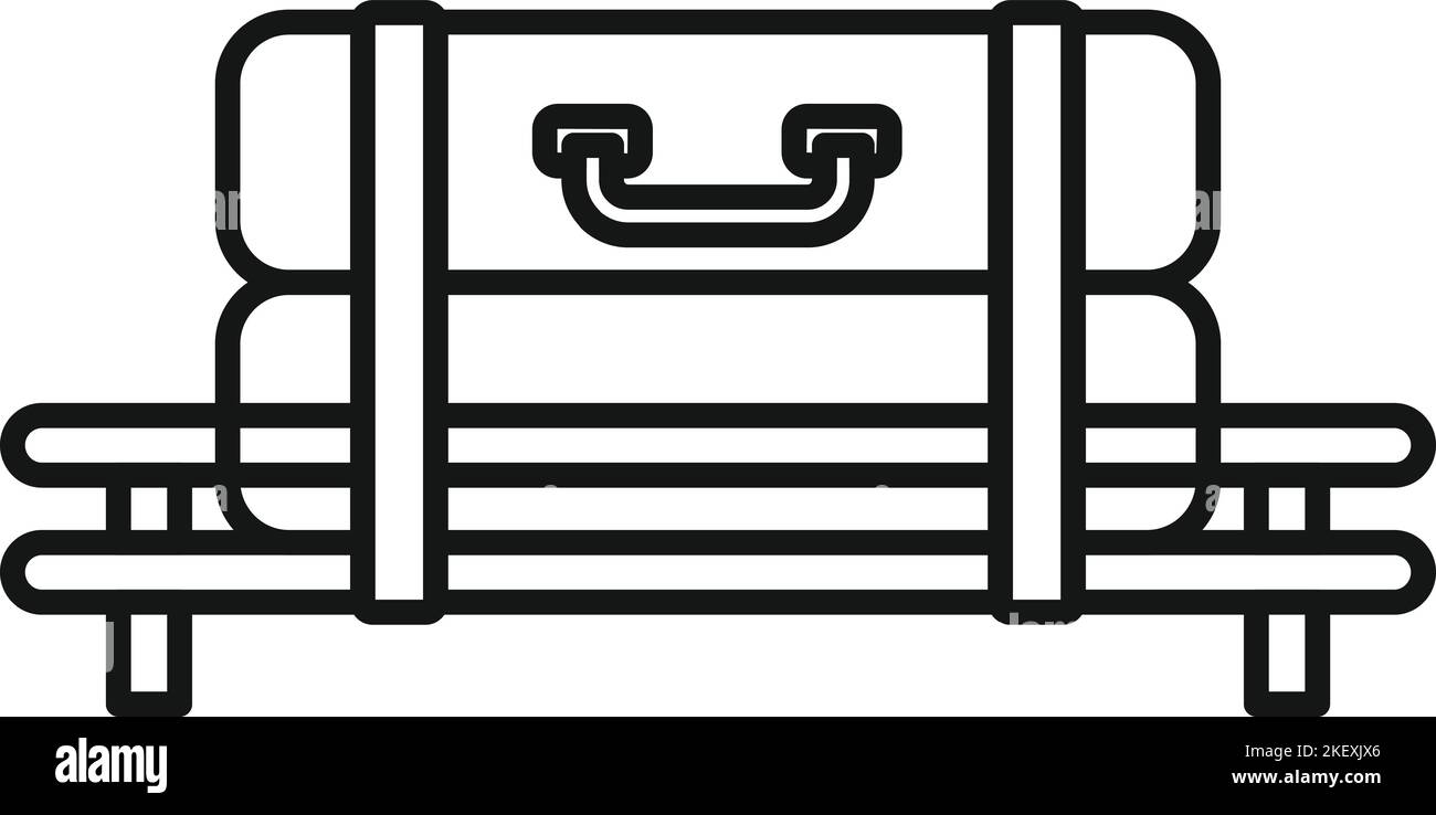 Luggage rack icon outline vector. Roof box. Travel cargo Stock Vector ...