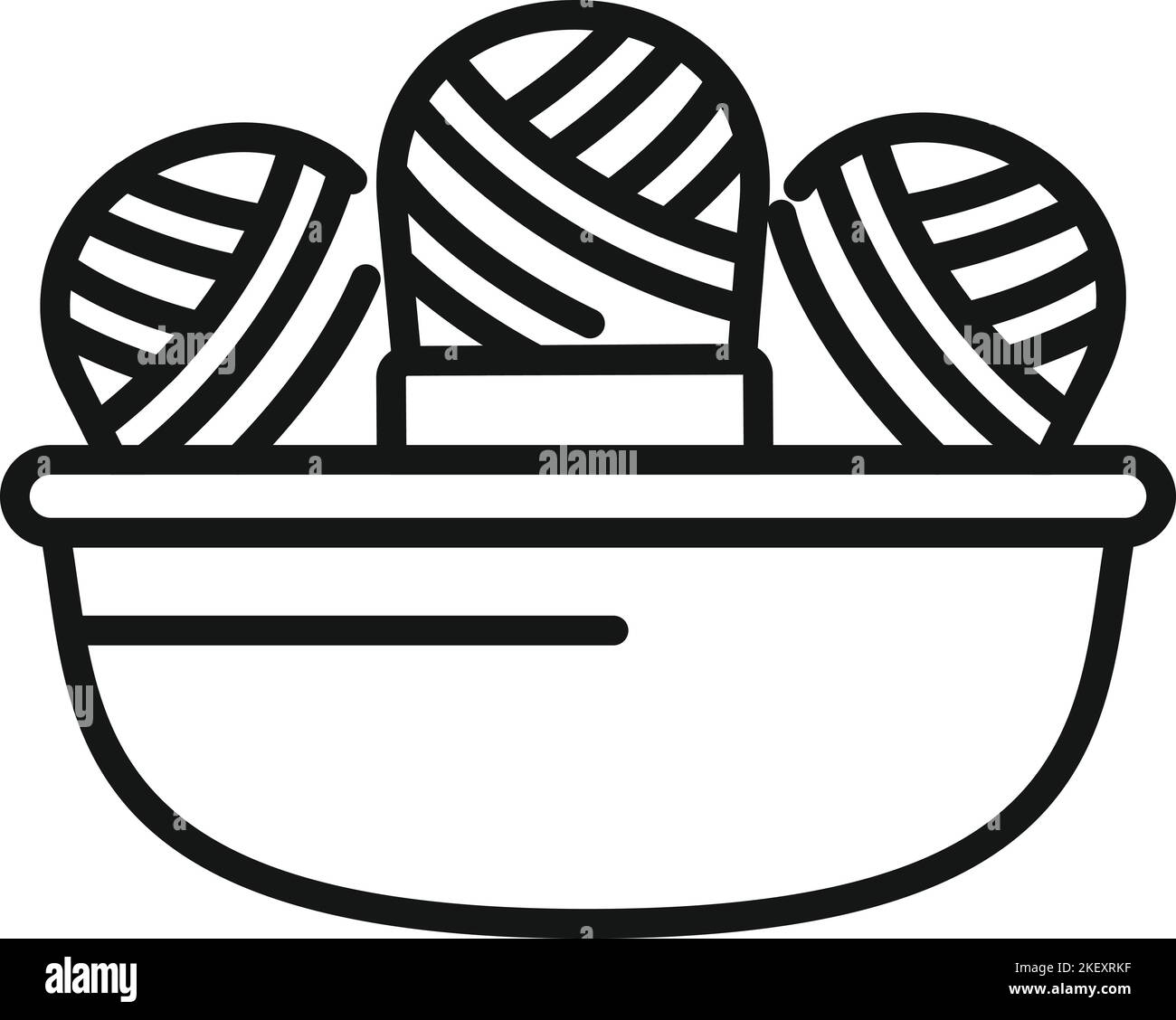 Knitting hook icon flat vector. Wool knit, Stock vector