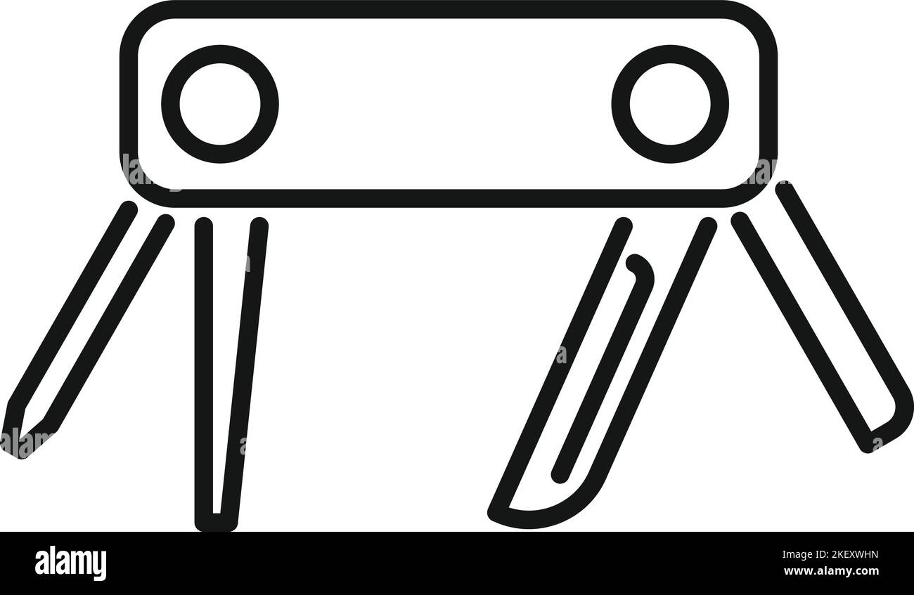 Swiss multitool icon outline vector. Pocket knife. Camping kit Stock Vector