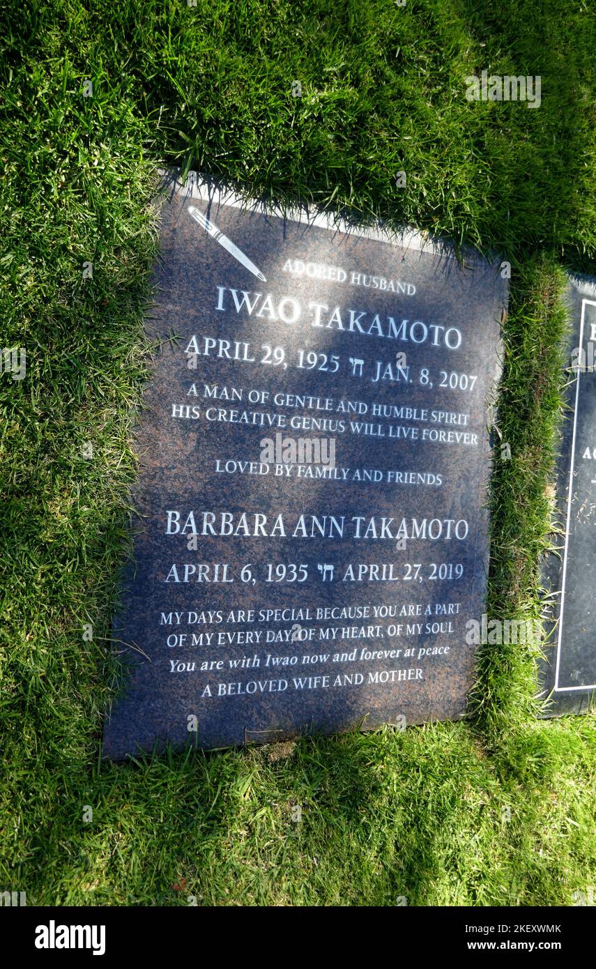 Los Angeles, California, USA 10th November 2022 Animator Iwao Takamoto's Grave in Garden of Blessings at Mount Sinai Memorial Park on November 10, 2022 in Los Angeles, California, USA. Photo by Barry King/Alamy Stock Photo Stock Photo
