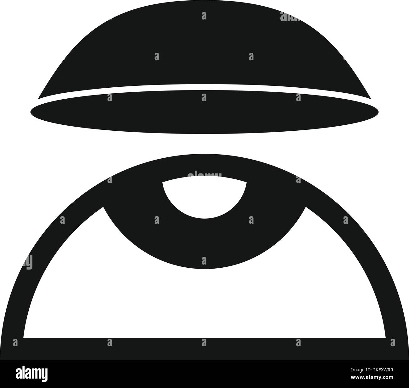 Eye lens icon simple vector. Optical clinic. Care equipment Stock