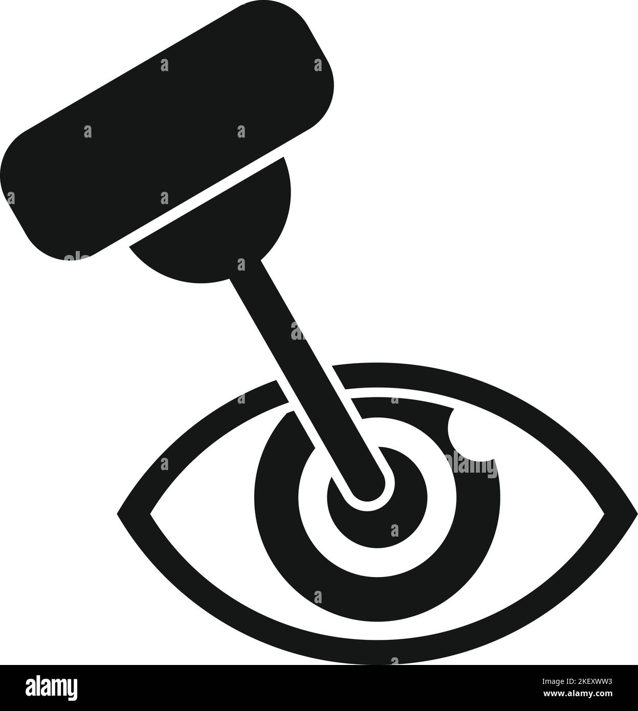 Eye dropper icon simple vector. Test eye. Visual exam Stock Vector