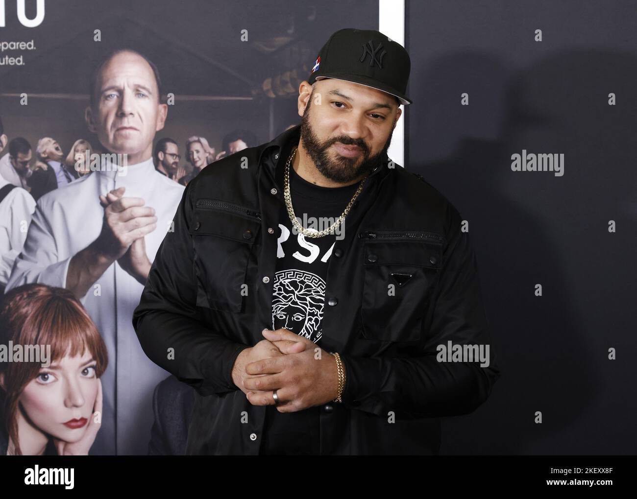 New York, United States. 14th Nov, 2022. The Kid Mero arrives on the red carpet at 'The Menu' New York Premiere at AMC Lincoln Square Theater on Monday, November 14, 2022 in New York City. Photo by John Angelillo/UPI Credit: UPI/Alamy Live News Stock Photo