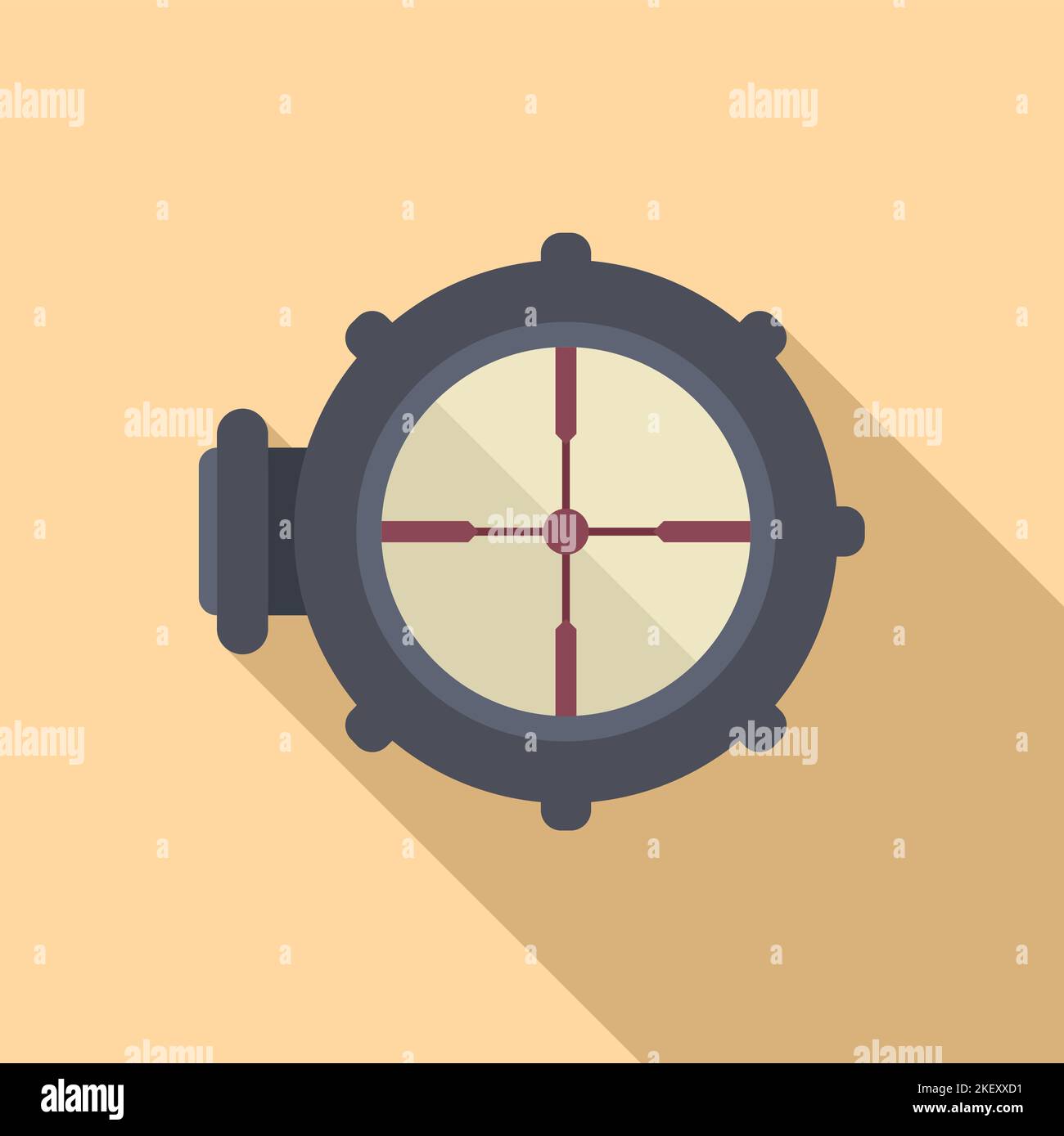 Scope sight icon flat vector. Rifle gun. Cross eye Stock Vector Image ...