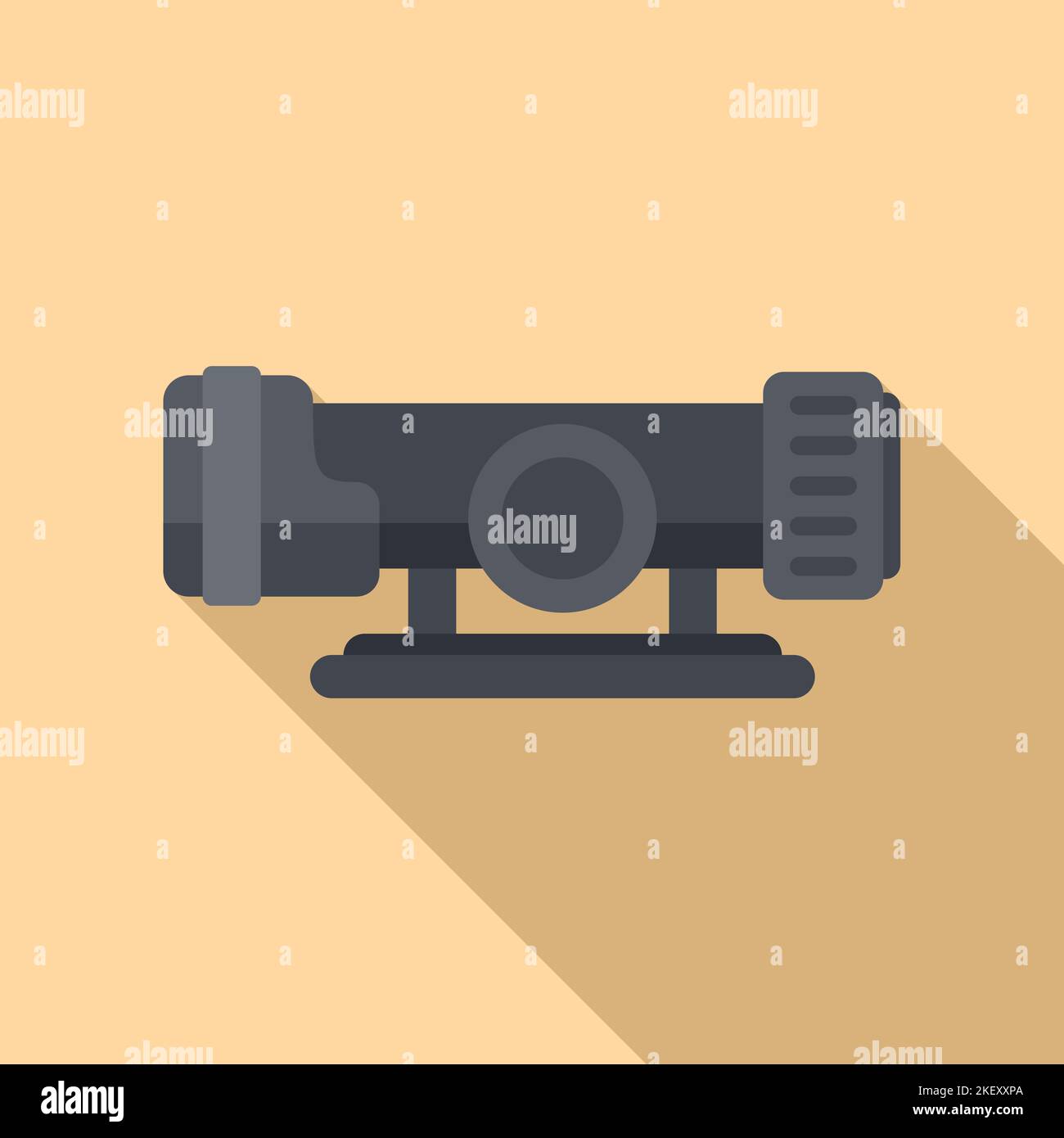 Weapon scope icon flat vector. Rifle gun. Sight target Stock Vector ...
