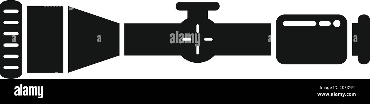 Modern army scope icon simple vector. Rifle gun. Sniper target Stock ...