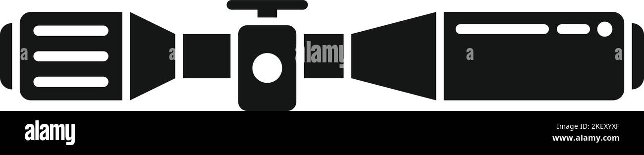 Weapon sight icon simple vector. Rifle cross. Telescope sniper Stock ...