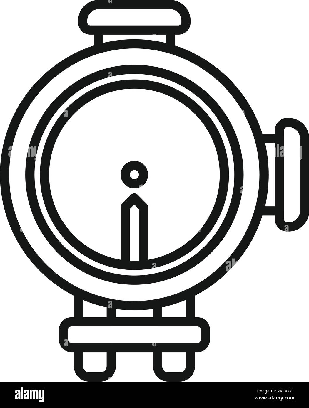 Rifle scope icon outline vector. Gun sight. Cross eye Stock Vector