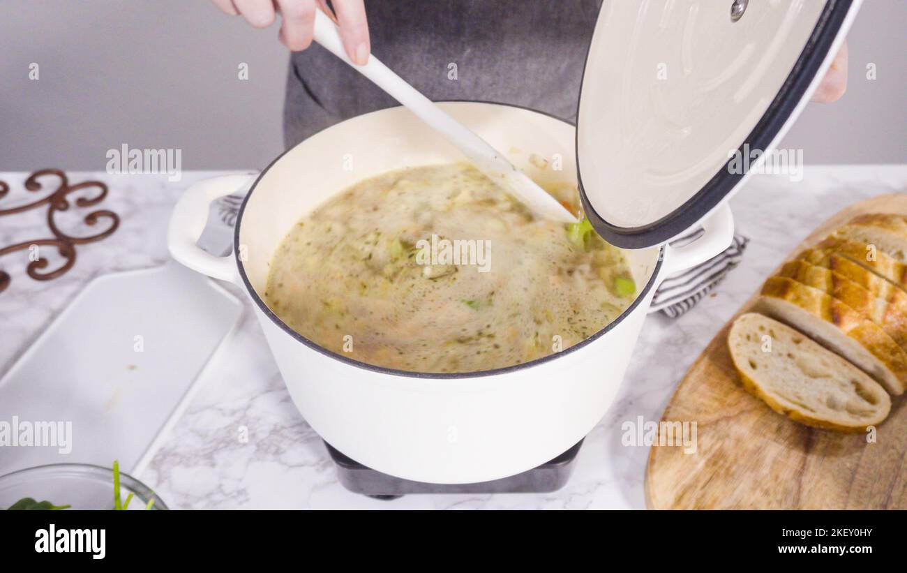 White bean soup Stock Photo - Alamy