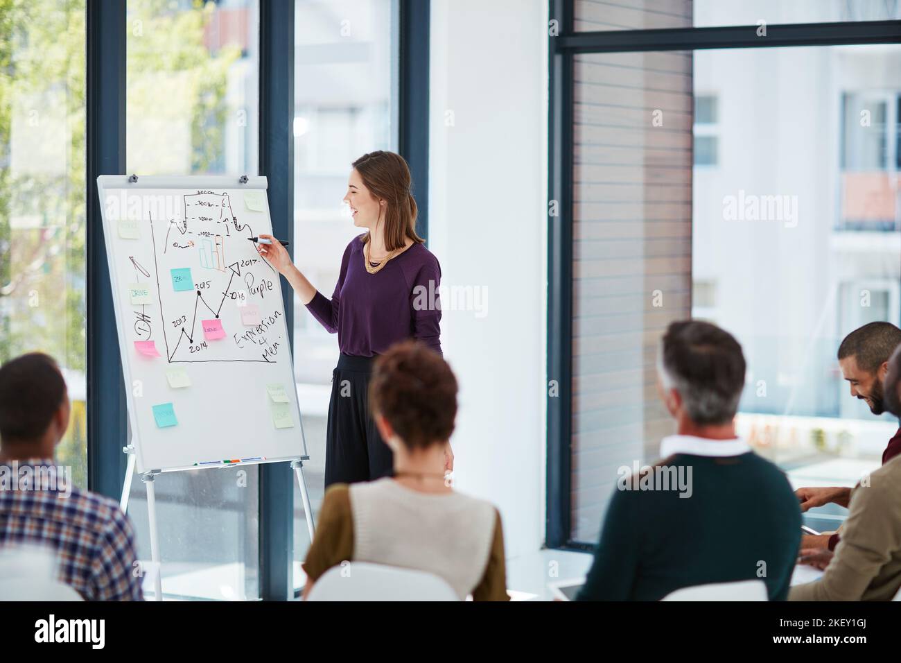 Woman directing meeting hi-res stock photography and images - Alamy