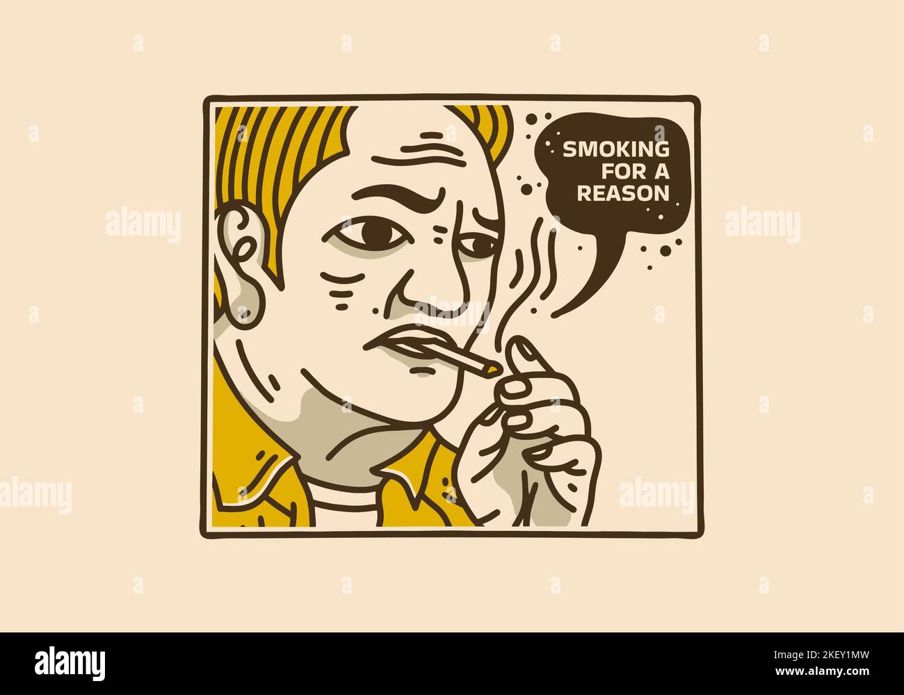 Black man smoking a cigarette Stock Vector Images - Alamy