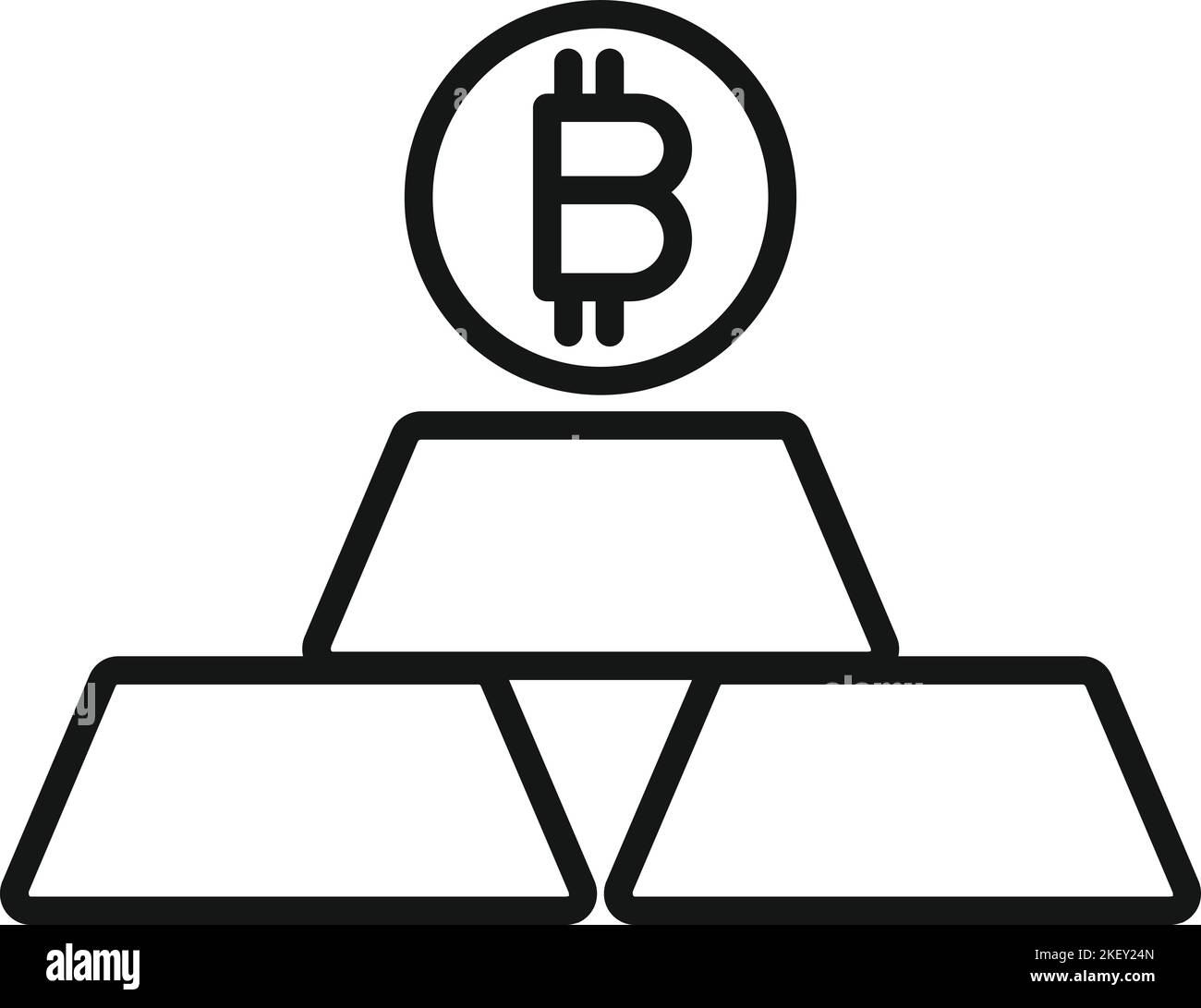 Gold Bar Icon Vector