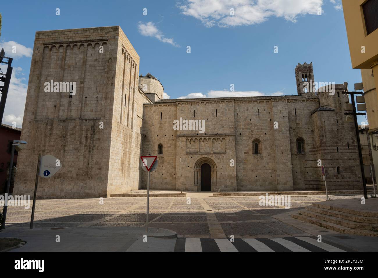 La Seu d'Urgell Cathedral. Catalan Romanesque architecture. 12th cent. La Seu d'Urgell. Alt Urgell. Lleida. Catalonia. Spain Stock Photo