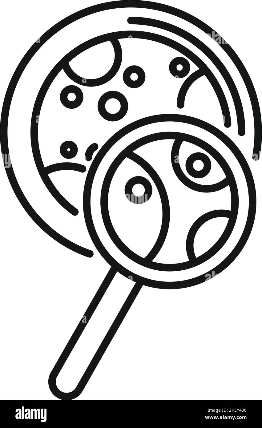 Medical experiment icon outline vector. Cell dish. Medicine virus Stock ...