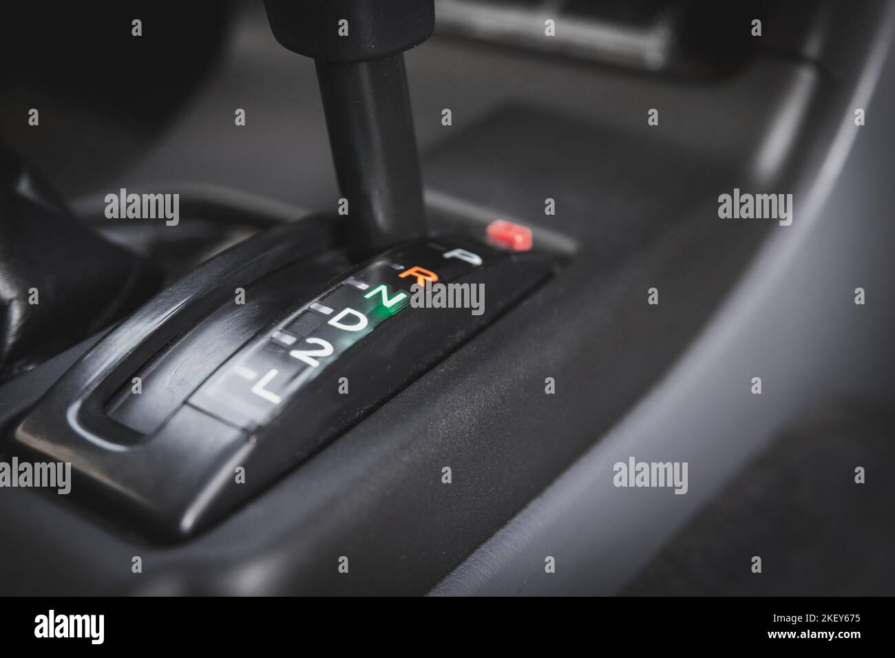Car automatic transmission indicators, next to the automatic