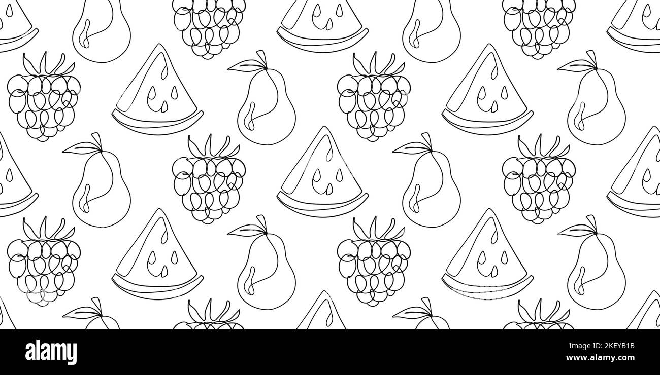 Tropical Fruit Vector Seamless pattern Stock Vector
