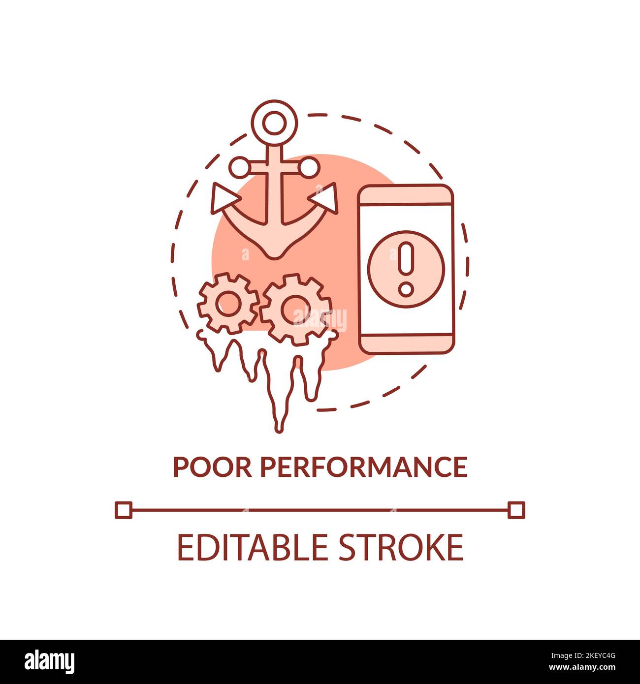 Poor performance terracotta concept icon Stock Vector Image & Art - Alamy