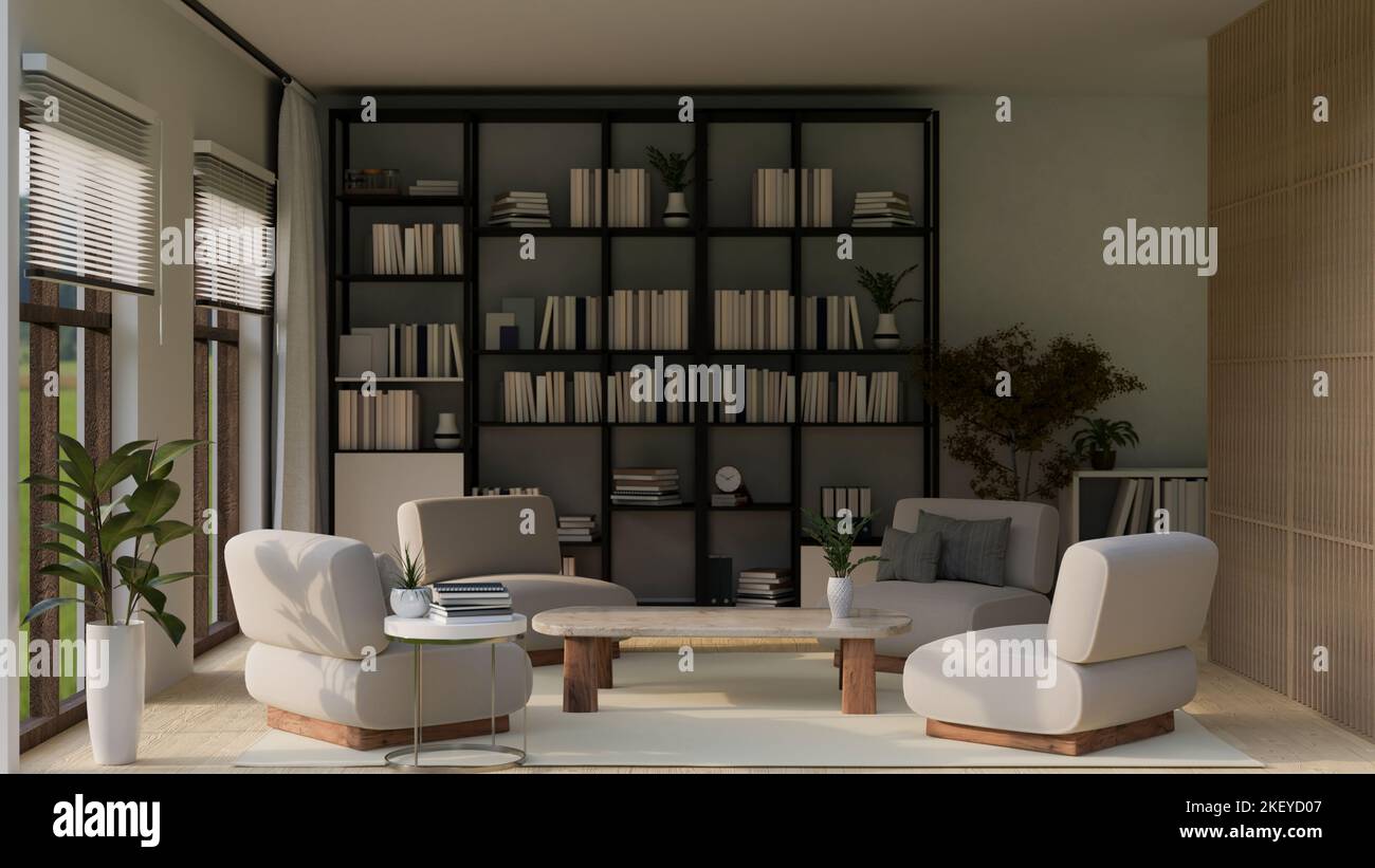 Modern contemporary home living room or lounge interior design with