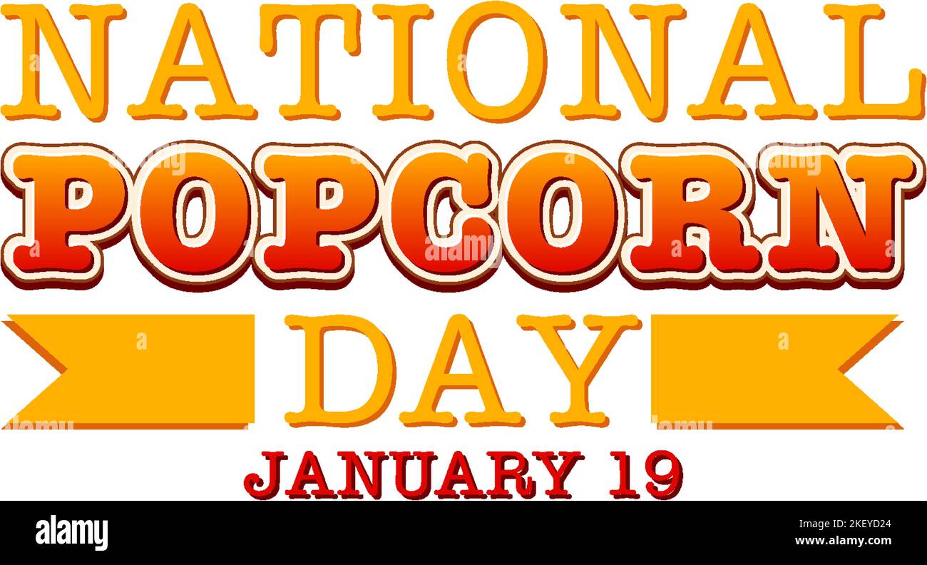 National Popcorn Day Banner Design illustration Stock Vector Image