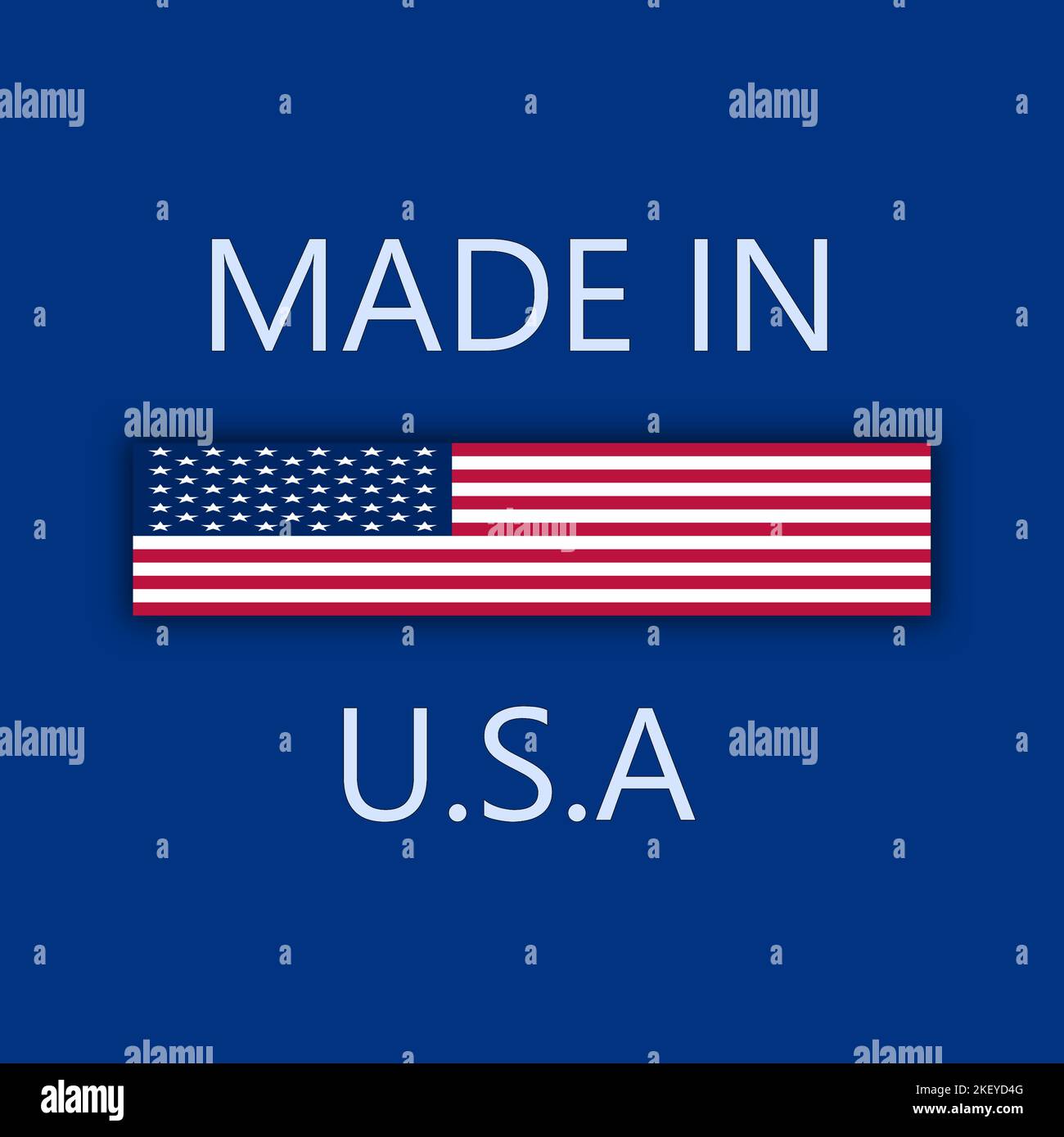 Made in USA vector illustration. United States of America Stock Vector