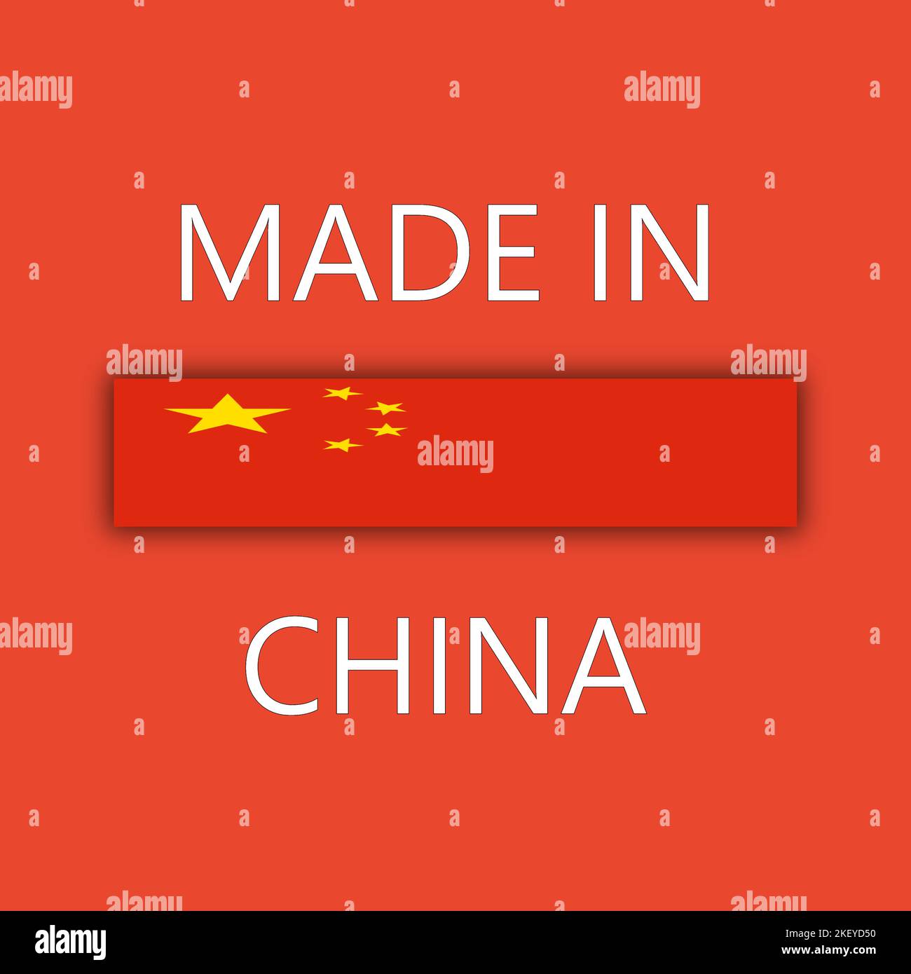 Made in China vector illustration. Stock Vector