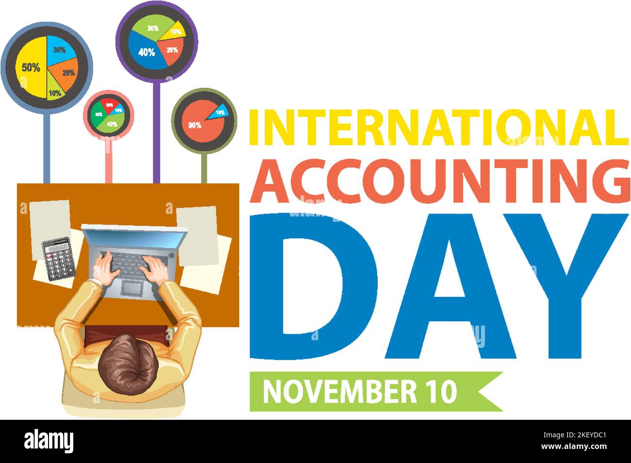 International accounting day banner design illustration Stock Vector