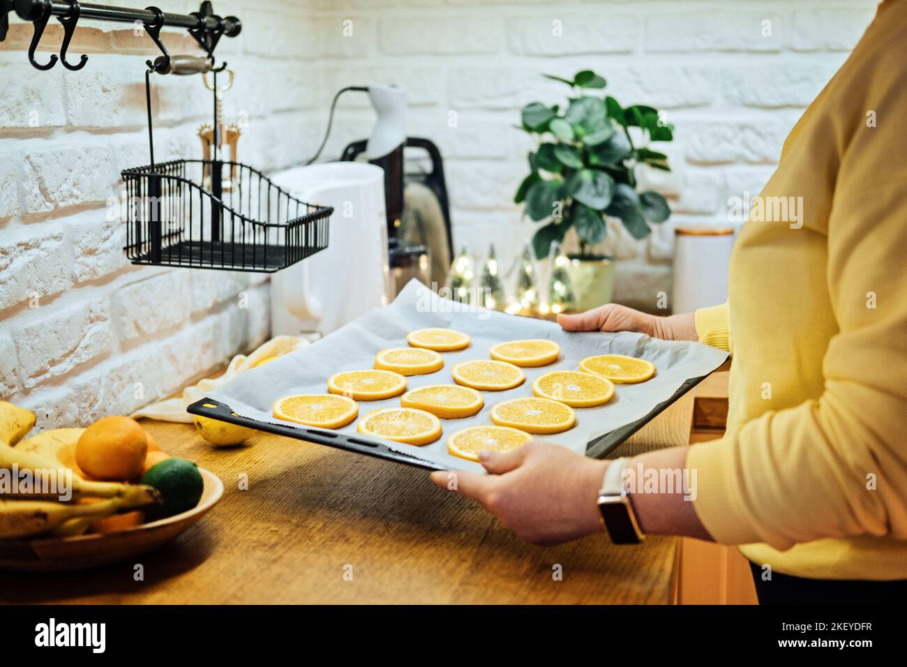 How to Dry Orange Slices for Holiday Decor. Process of Drying Orange