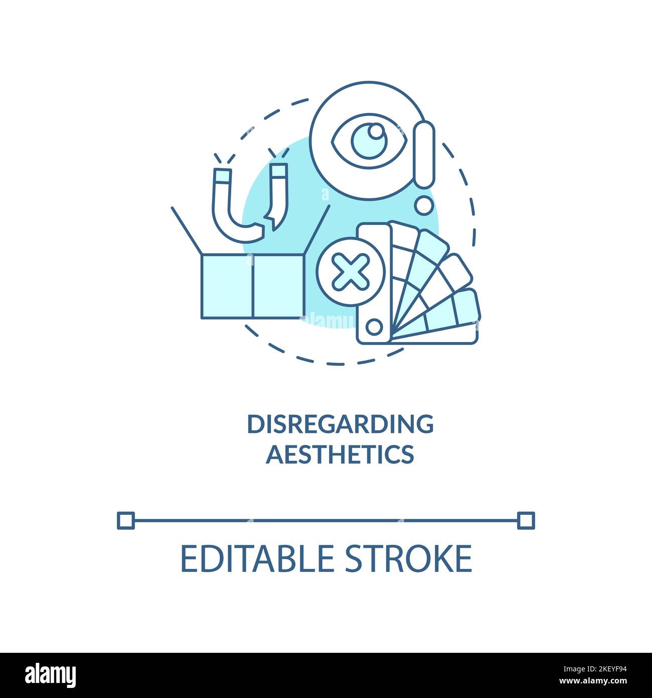 Disregarding aesthetics turquoise concept icon Stock Vector Image & Art ...
