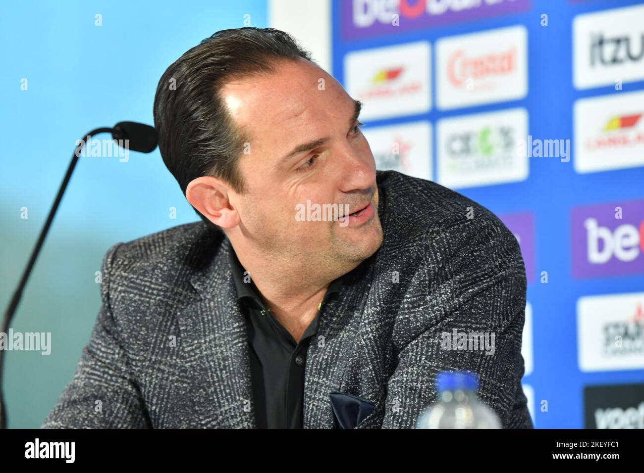 Genk, Belgium, 15/11/2022, Genk's technical director Dimitri De Conde pictured during a press conference of Belgian soccer team KRC Genk, Tuesday 15 November 2022 in Genk, to discuss the future of the collaboration with the head coach. BELGA PHOTO JILL DELSAUX Stock Photo