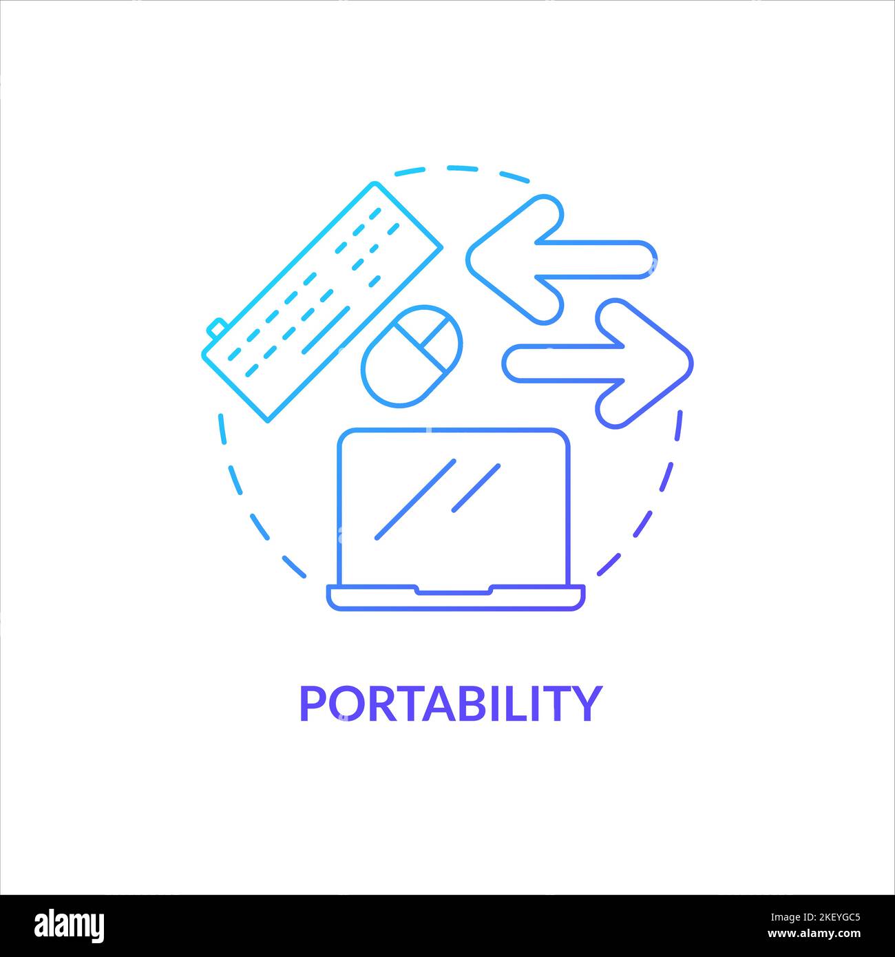 Portability blue gradient concept icon Stock Vector Image & Art - Alamy