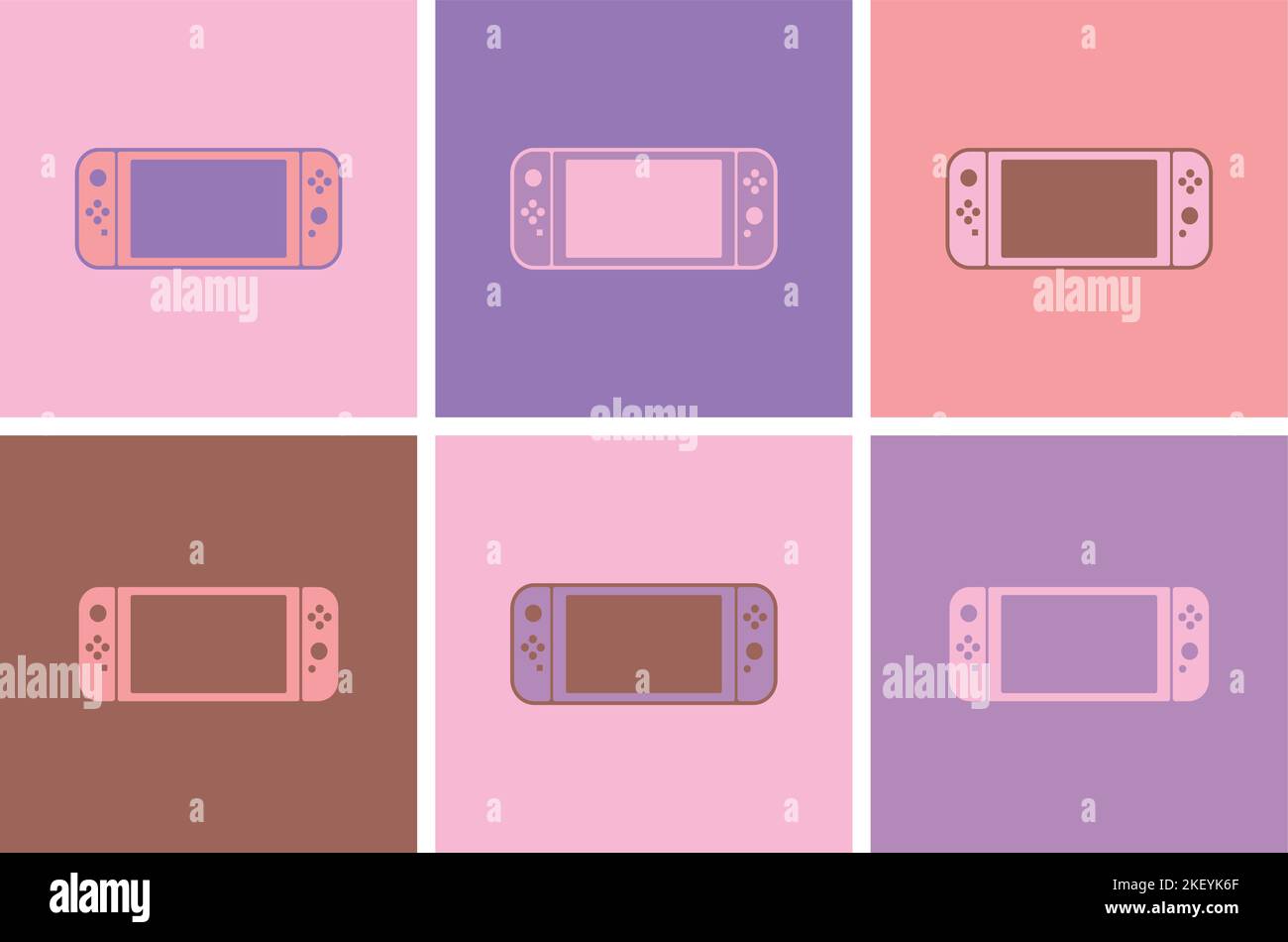 Game controller design template icon. Nintendo Switch. Gamepad. Stock Vector