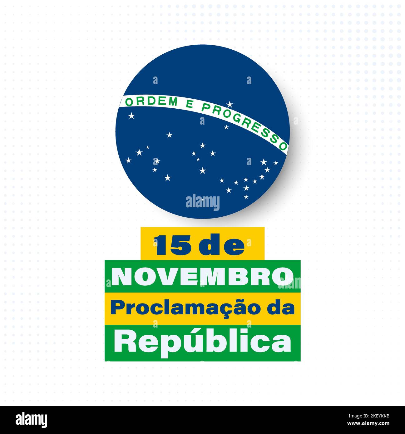 15 de novembro proclamacao da republica, Brasil) November 15 proclamation  of the republic, Brazil Stock Vector