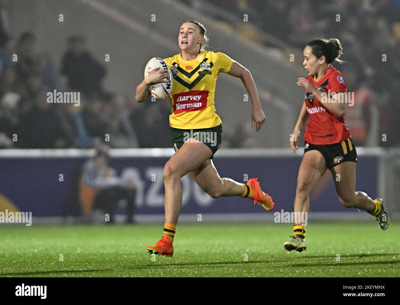 York United Kingdom 14th Nov 2022 Womens Rugby League World Cup Australia V Papua New 5076