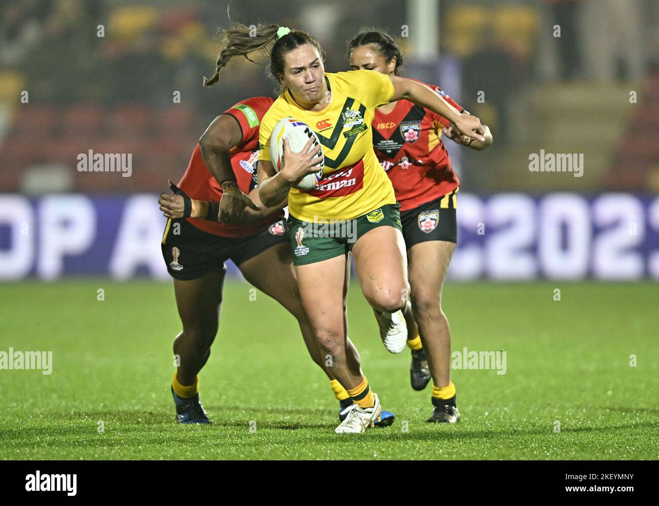 York, United Kingdom. 14th Nov, 2022. Womens rugby league world cup. Australia V Papua New