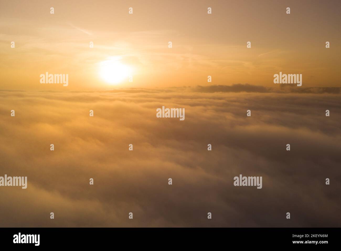 Sunrise above the clouds, North Pennines, UK Stock Photo