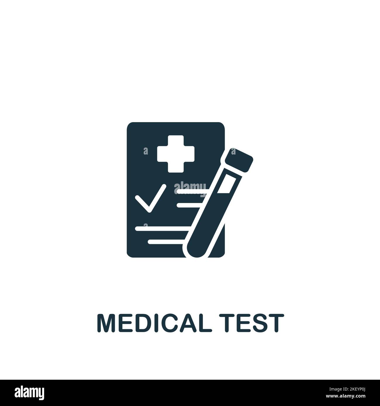 Medical Test icon. Monochrome simple New Normality icon for templates, web design and
