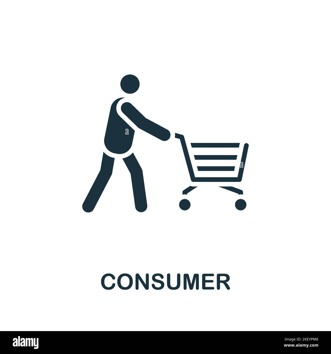 Consumer icon. Monochrome simple Neuromarketing icon for templates, web ...