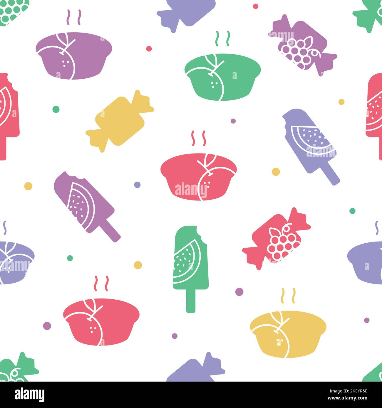 Vector Colorful Treats textured repeat pattern background design Stock ...